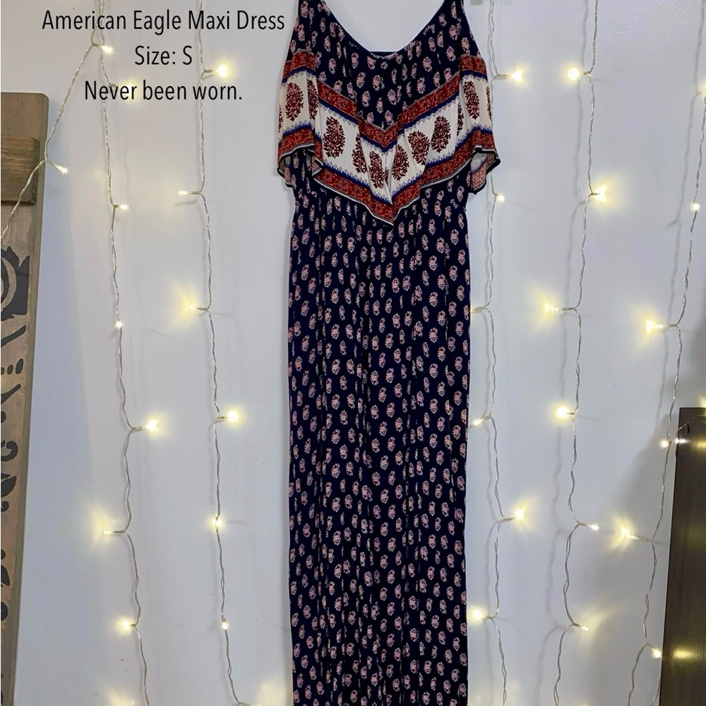 American Eagle Outfitters Navy Maxi Dress